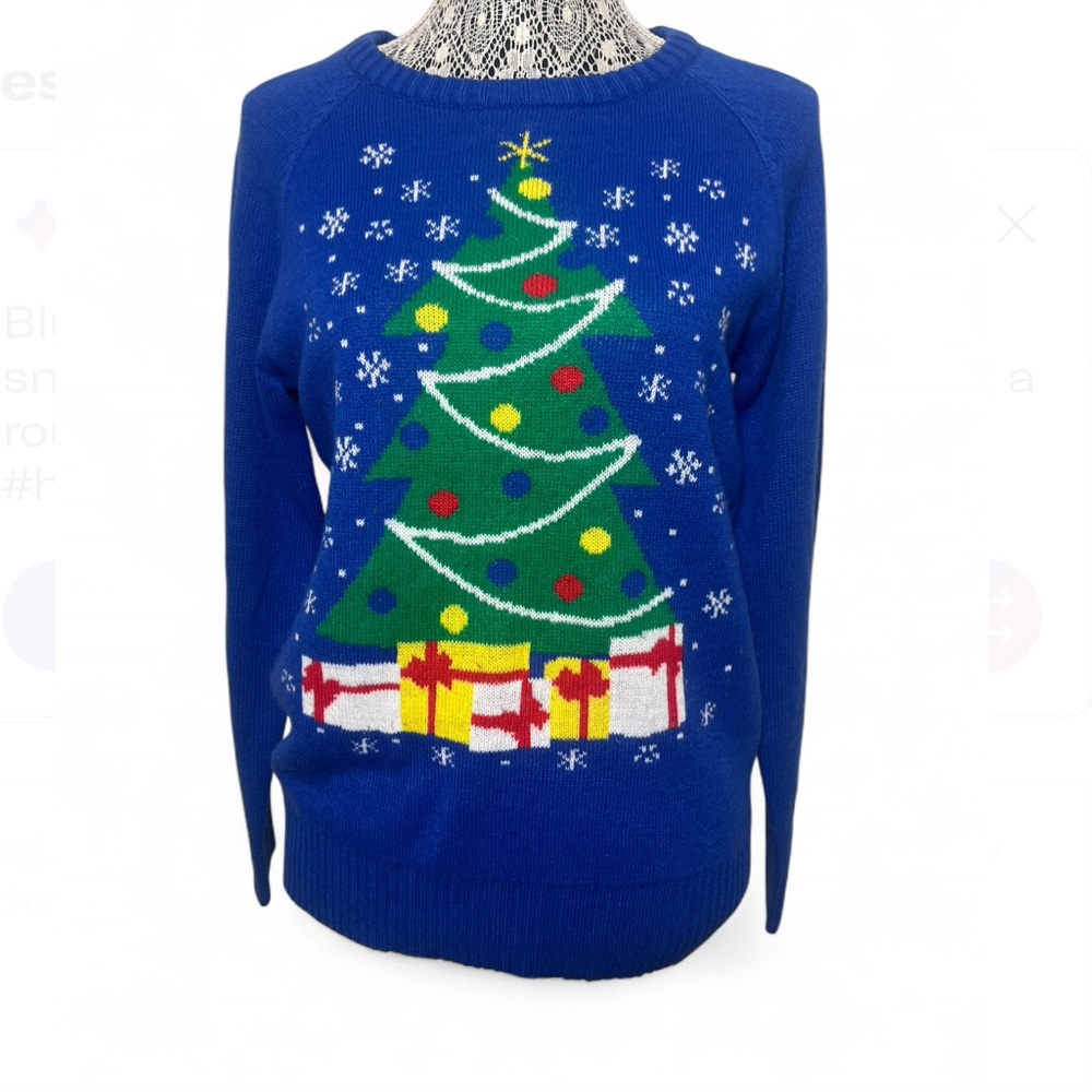 L.O.L. Vintage Blue Festive Tree Sweater